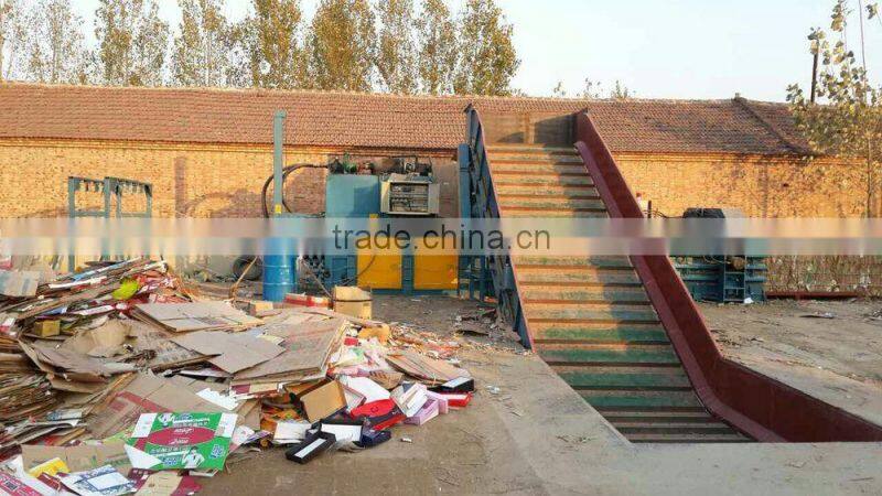 High efficiency and capacity full-automatic hydraulic waste paper baler, cardboard baling press machine YB4-100T