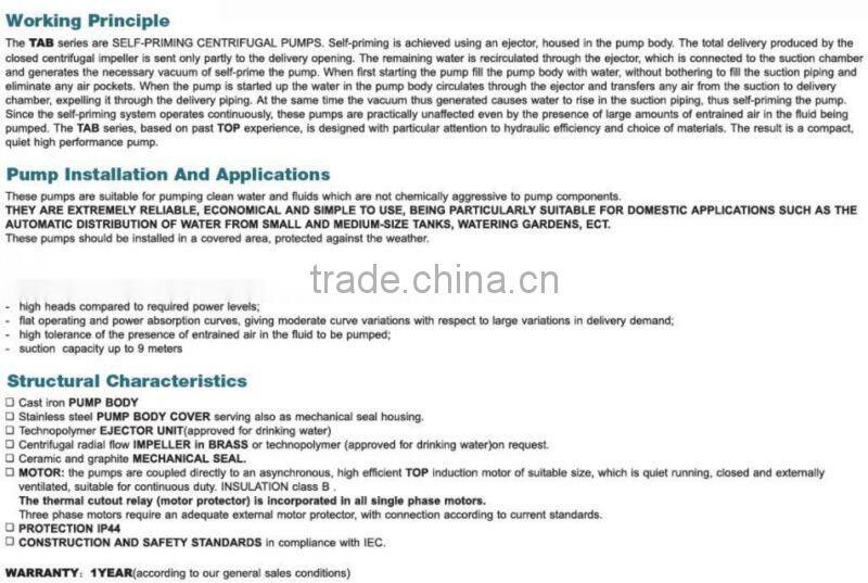 Self priming JET Pumps TABm 100