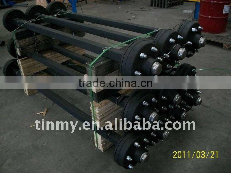 Stub axle assembly with Hubs