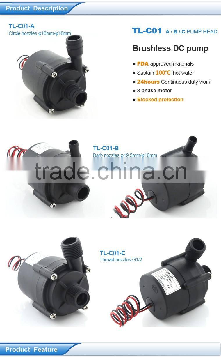 Brushless Small Electric instant water heater pump