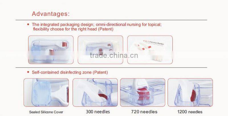 Hot sale 4 in 1 Derma Micro Needle Skin Rejuvenation Microneedle Derma Meso Roller