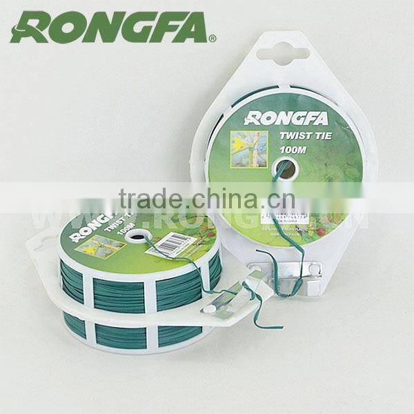 Green Color Plastic Twist Ties For Garden Binding
