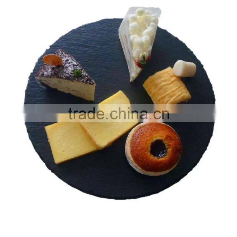 heart shape black slate tray