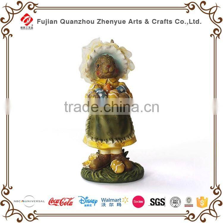 2015 handmade resin rabbit garden sculpture