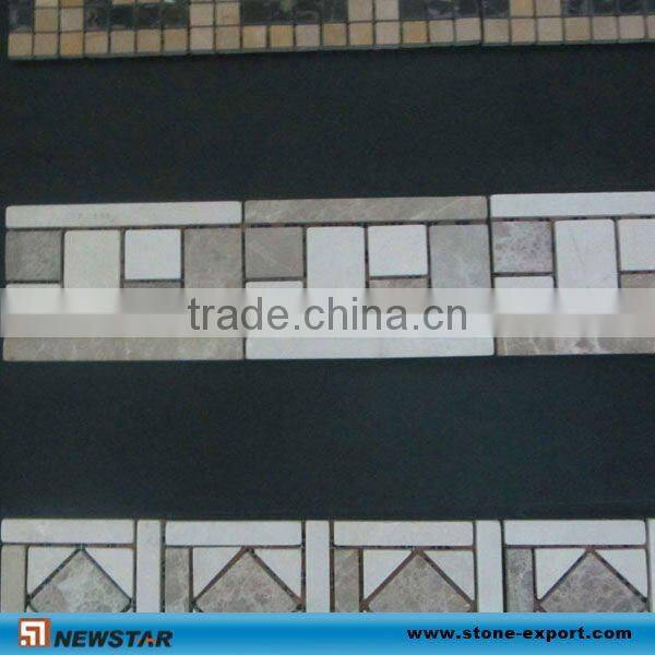 Basket Wave Natural Marble Mosaics pattern tile