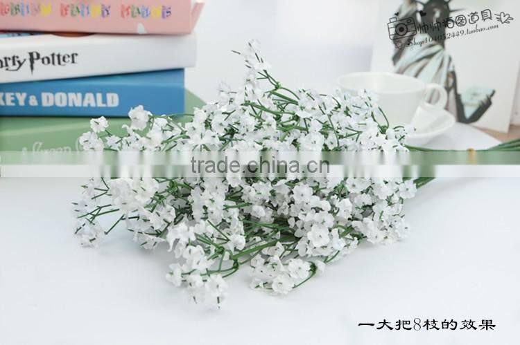 Home table decoration silk babys breath decorative artificial flower making