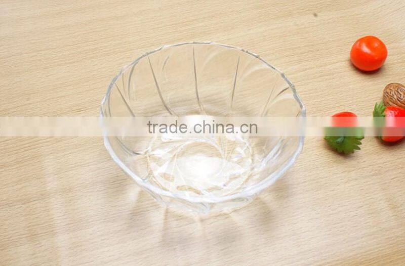 Maple leaf glass bowl kitchenware glass bowl clear glass bowl with stem microwave glass bowl