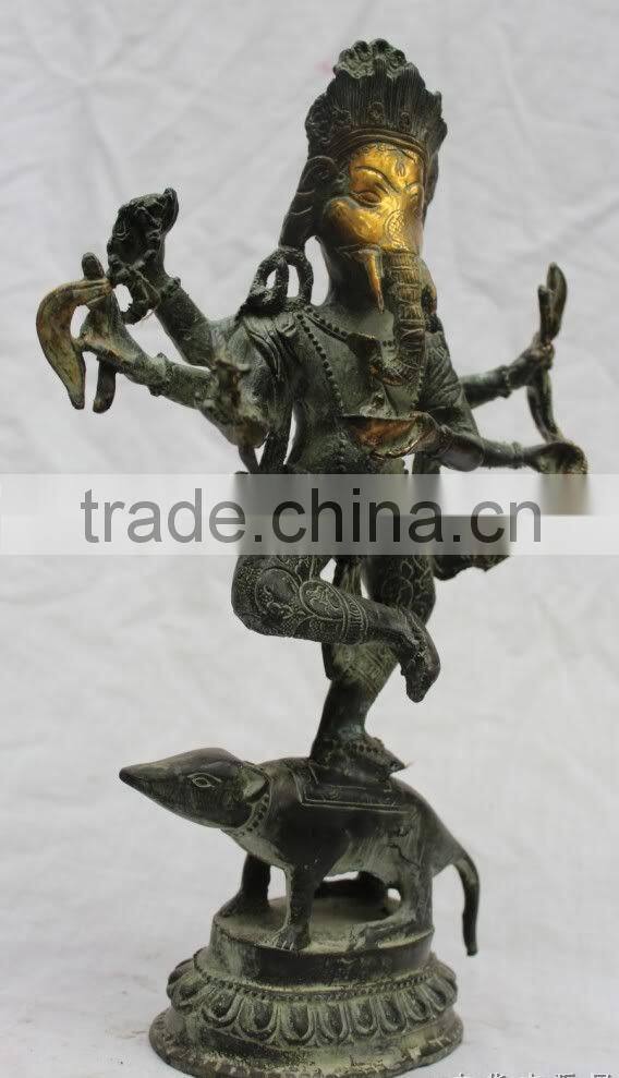 Casting Home Decoration Bronze Ganesha Statue