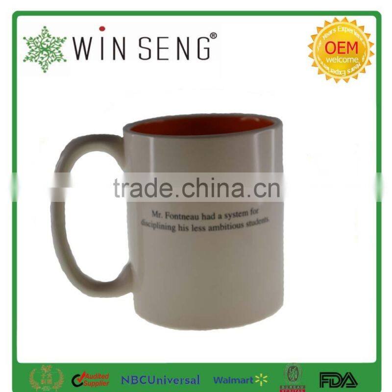 Ceramic promotion sublimation orange mug