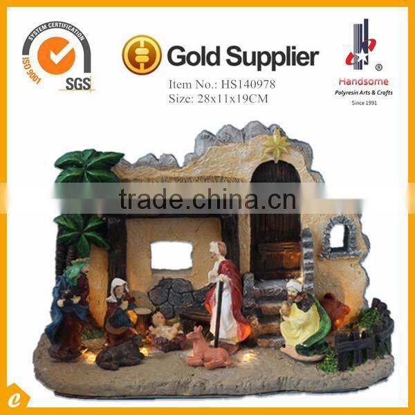 Resin Religious Items Christmas Crib Nativity