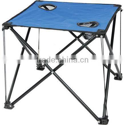 New design folding beach table with cupholder