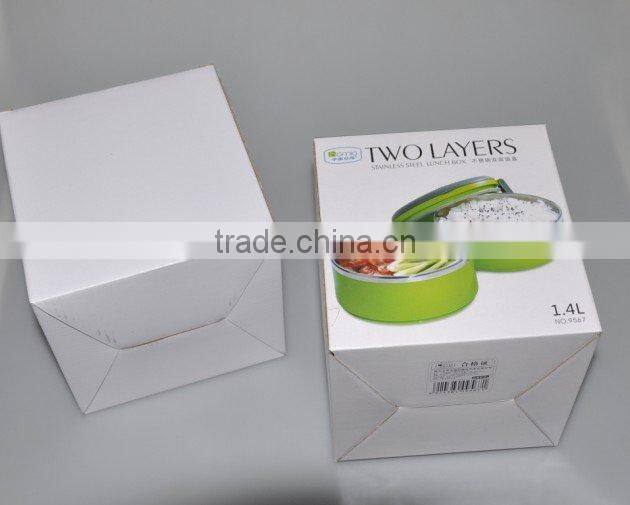 Stainless Steel18/8 Colorful Children lunch box/Tiffin Box/food container with mirror polishing