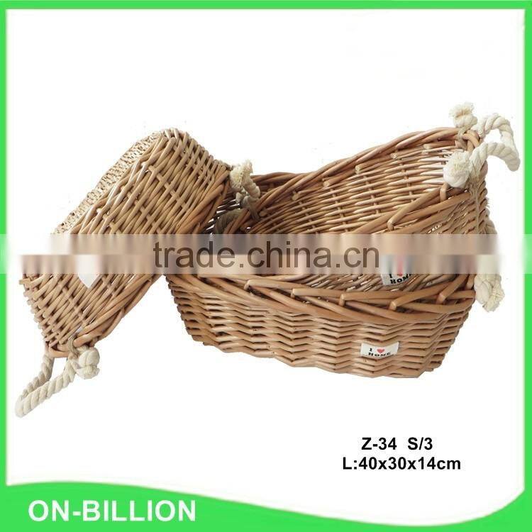 Home sundries storage wicker handmade baskets with liner