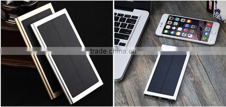 Mobile phone charger, Mini Portable External Battery Charger,Ultra Thin 20000mAh Solar Power Bank