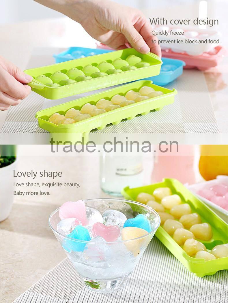 SGS Plastic ice cream mold and ice heart ball maker mold for wine or juice