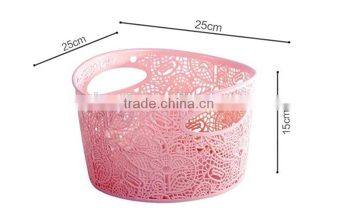 Lace Design Plastic Basket, Lace baskets, Plastic Round shape basket