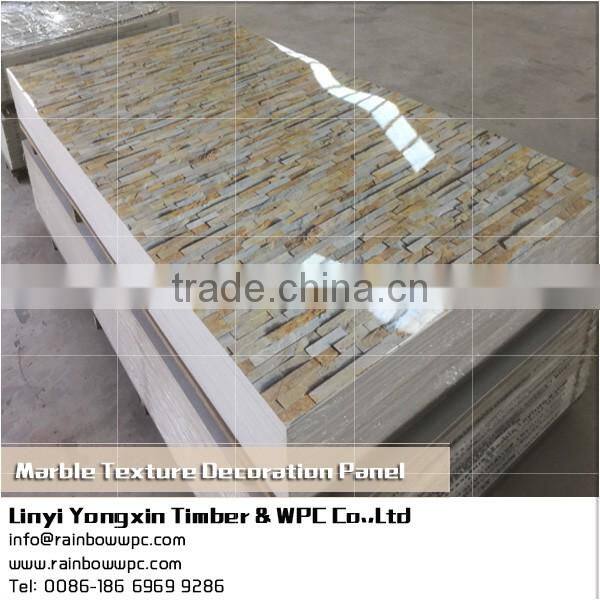 light reflection decorative wall panels for bathroom, marble texture composite facade cladding