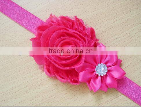 Cute fabric flower hair scrunchies for kids
