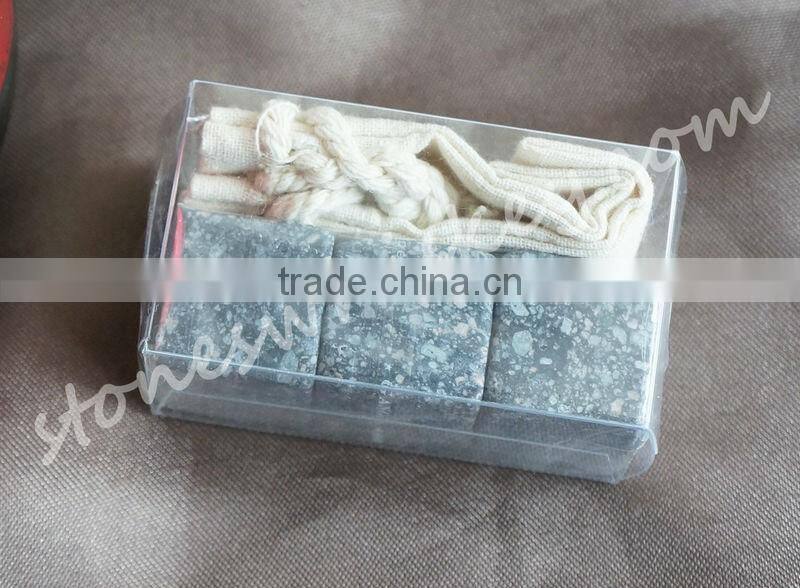 Accessory to chill drink | wine accessory for bar | whiskey stone with PVC box