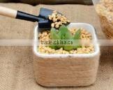 Antique old hemp rope bucket brown flowerpot small ice bucket