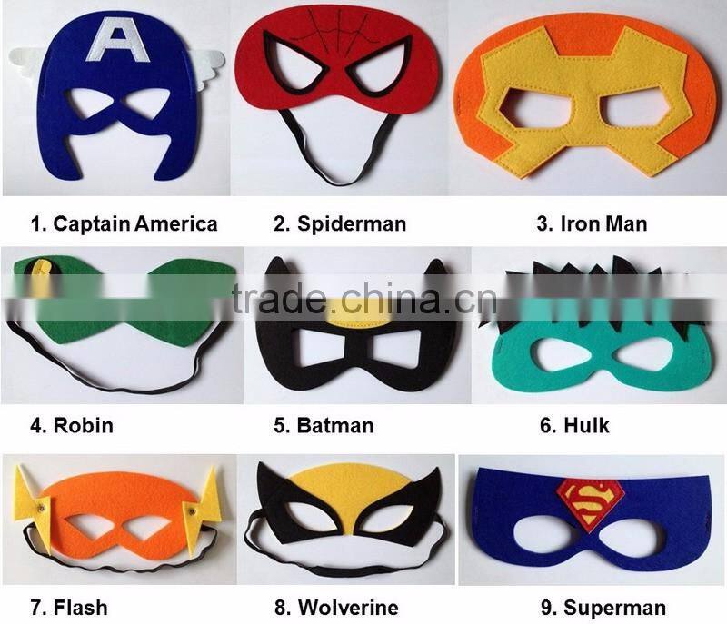 high quality new sale neon cartoon animal felt design of party face mask for birthday masquerade manufacturer in China OEM