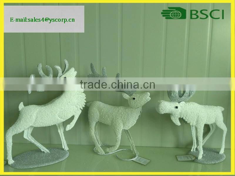 Christmas Deer Gold Silver color Primitive Loverly Deer Head Christmas Ornaments Home Decor