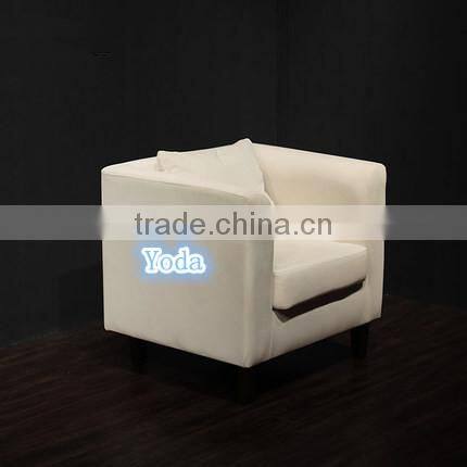 Creamy White Fabric Sofa for Shoe Store