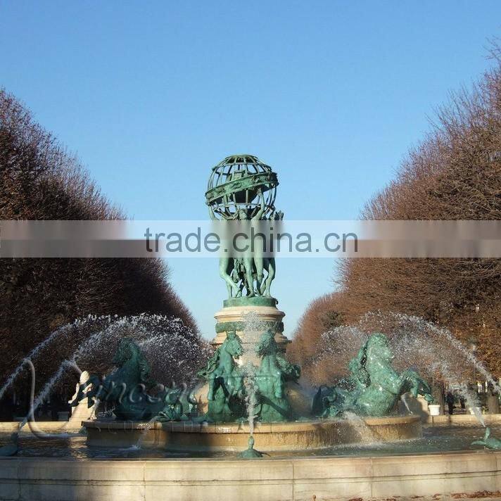 High quality park decoration bronze angel water fountain