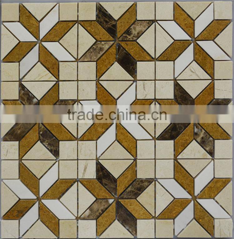 MM-CV306 contemporary wall natural stone flower pattern marble mosaic tile