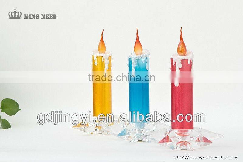 acrylic star bottom LED warmwhite lighting candle wedding party decoration