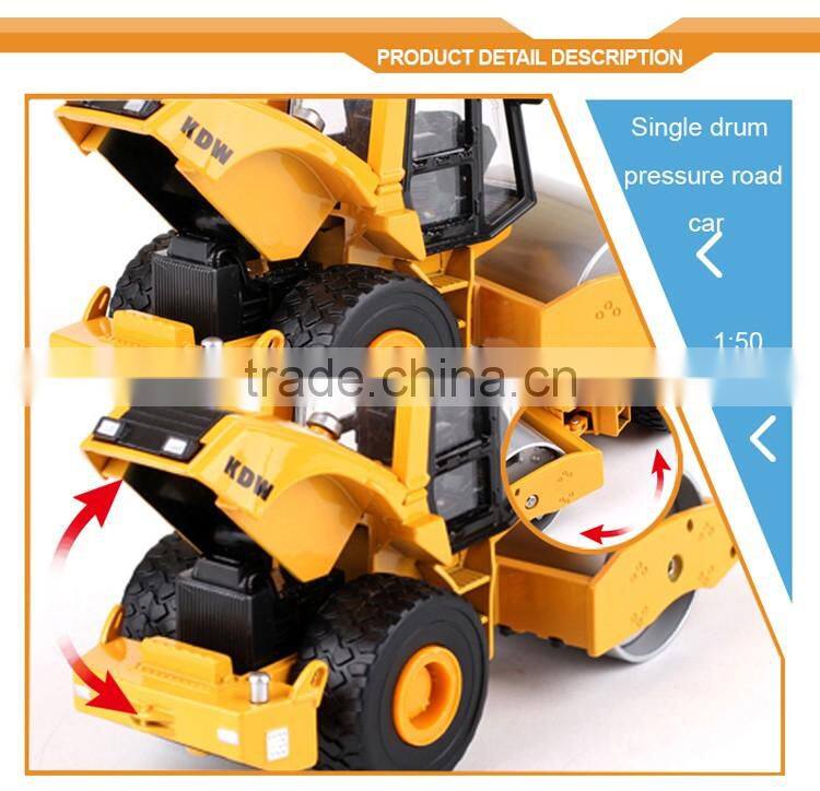 Alloy Mini Road Roller Scale Model 1:50 Diecast Model Car