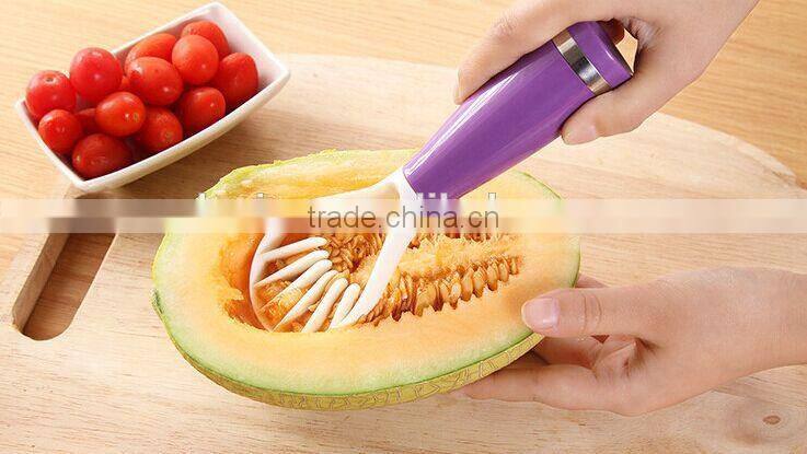 Multifunction Food grade Plastic Fruit Corer / Pitter and Slicer