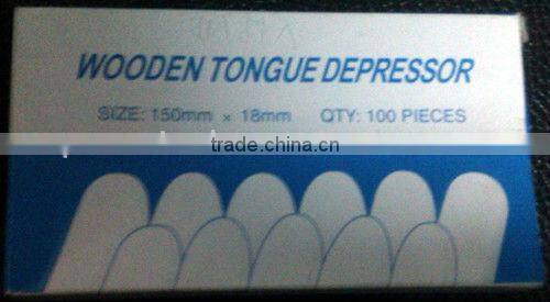 Disposable wooden tongue depressor