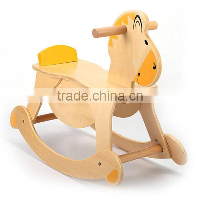 2016 new fashion baby wooden outdoor spring rocking horse W16D086