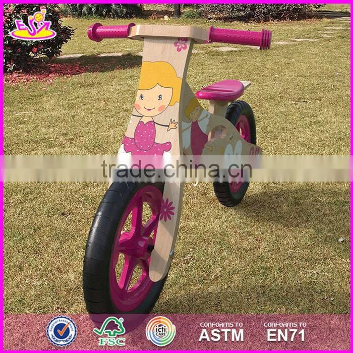 2017 Best original work kids ride on wooden balance no pedal bike for sale W16C174