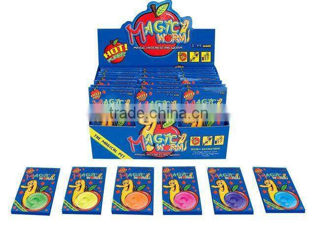 Magic twisty worm/plush magic worm/magic fuzzy worm