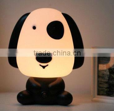 black and white cartoon table lamp