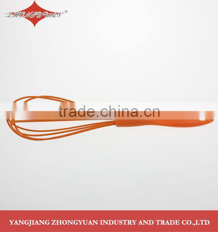 Hot selling new design food grade silicone coated head egg whisk