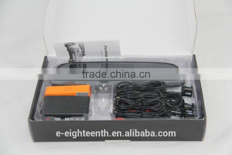 2016 4.3" LCD 4 Parking Sensors Camera Car Rearview Mirror Reverse Radar System