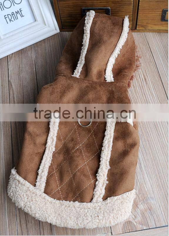 Keep warm SUEDE Dog Apparel Dog Clothes Wholesale