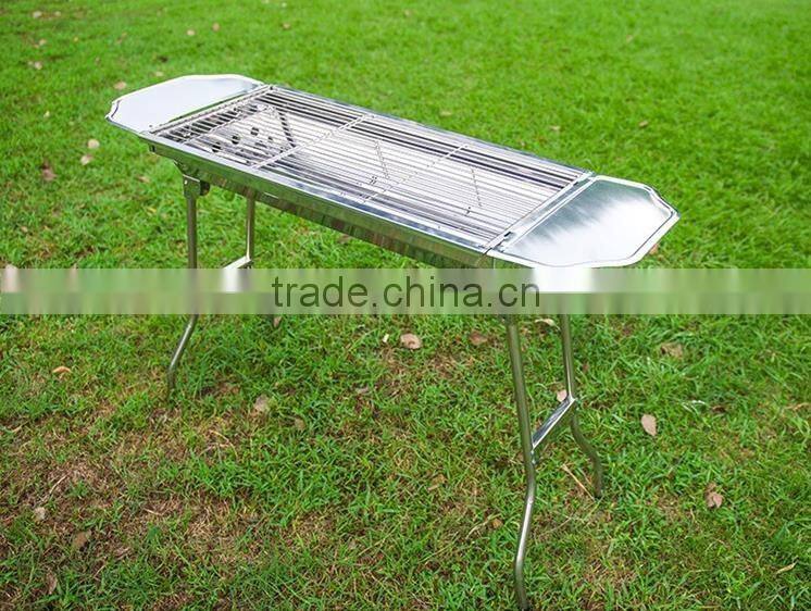 portable folding stainless steel charcoal barbecue grill for sale