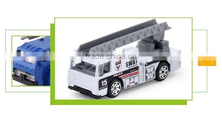 Most popular free wheel police mini metal car toy