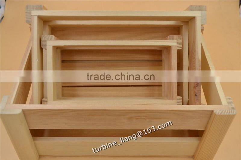 Large Natural Wood Box or Wooden Crate