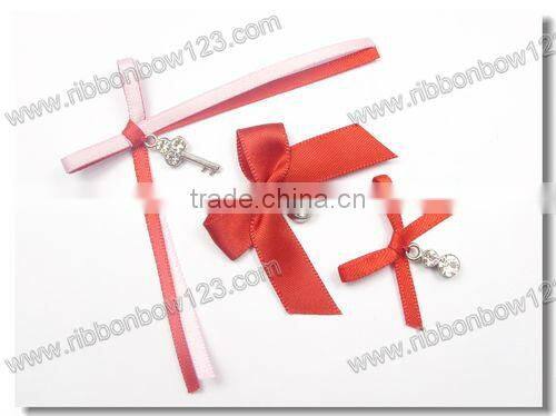 satin bows with pearl bead