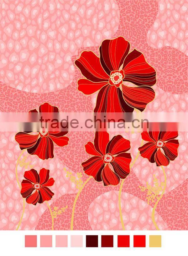 acrylic small broken flower printed super soft extra thick mink royal blanket/plush blanket