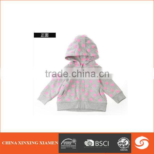 China supplier long sleeve fur collar Children fleece jacket
