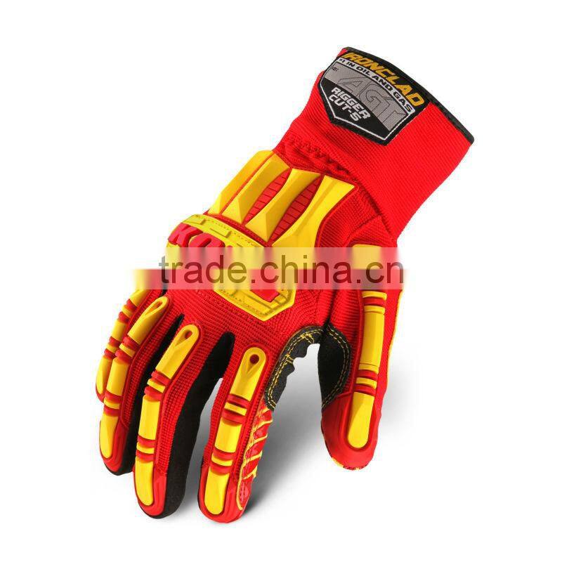 Ironclad kong RIGGER GRIP CUT 5 High Visibility Safety gloves Impact gloves protection gloves Durable working gloves
