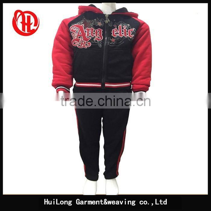 kids wear poly hoodies boys clothing sets