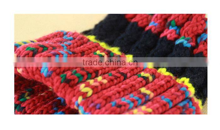 Colorful OEM and ODM men cable cuff beanie hat women pom
