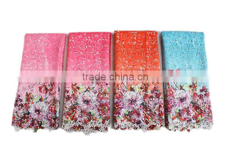 Nigeria Elegant Traditional Wedding Dresses Textile Embroidery Fabric